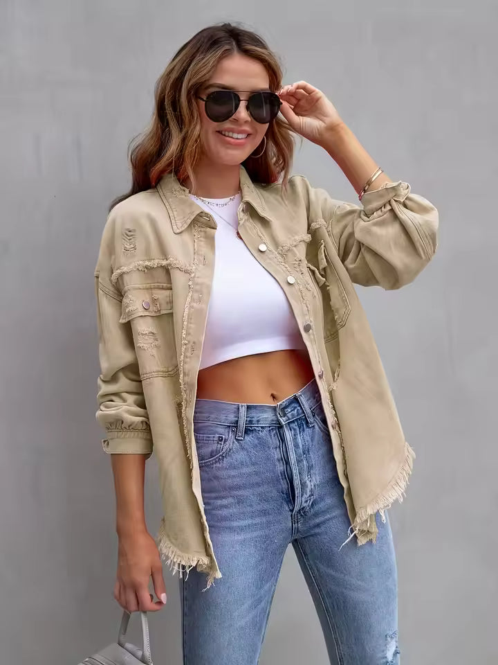 Casual Cross-Border Single Breasted Button Street Wear Denim Jacket