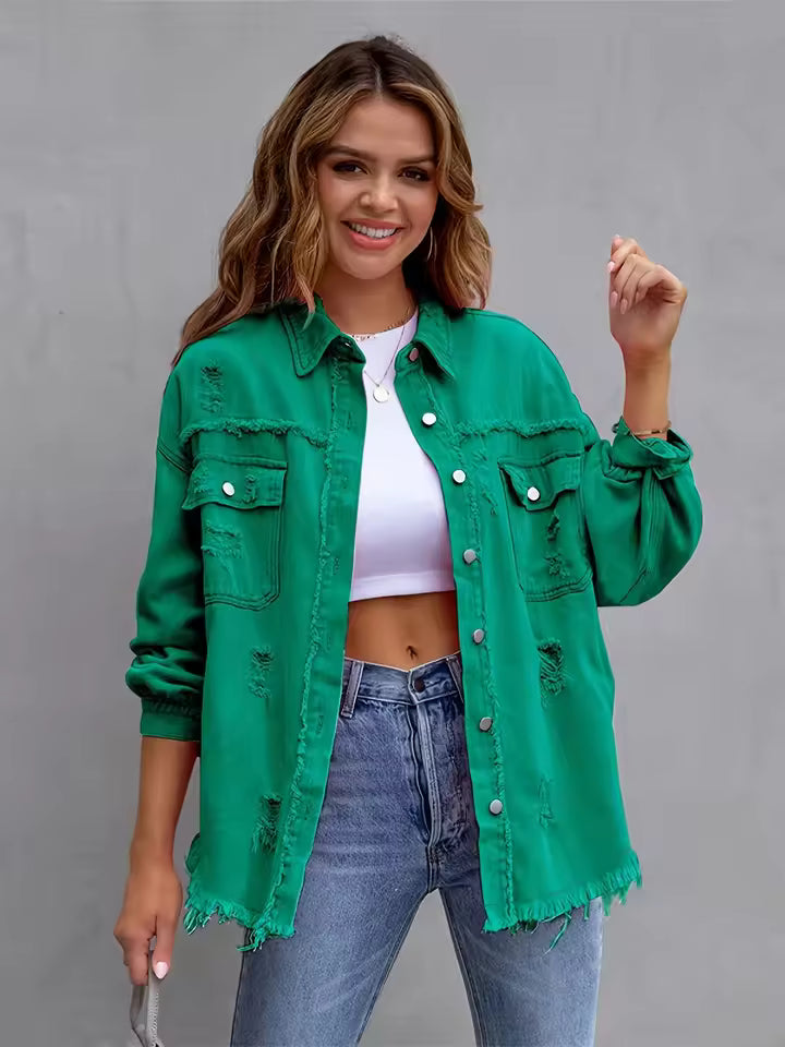 Casual Cross-Border Single Breasted Button Street Wear Denim Jacket