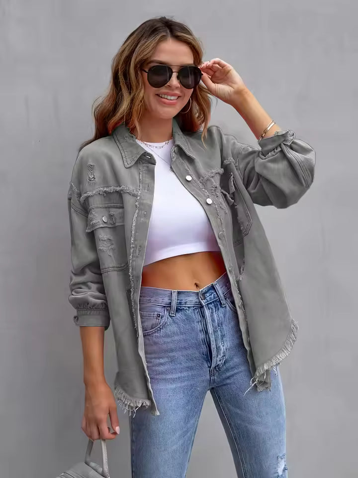 Casual Cross-Border Single Breasted Button Street Wear Denim Jacket