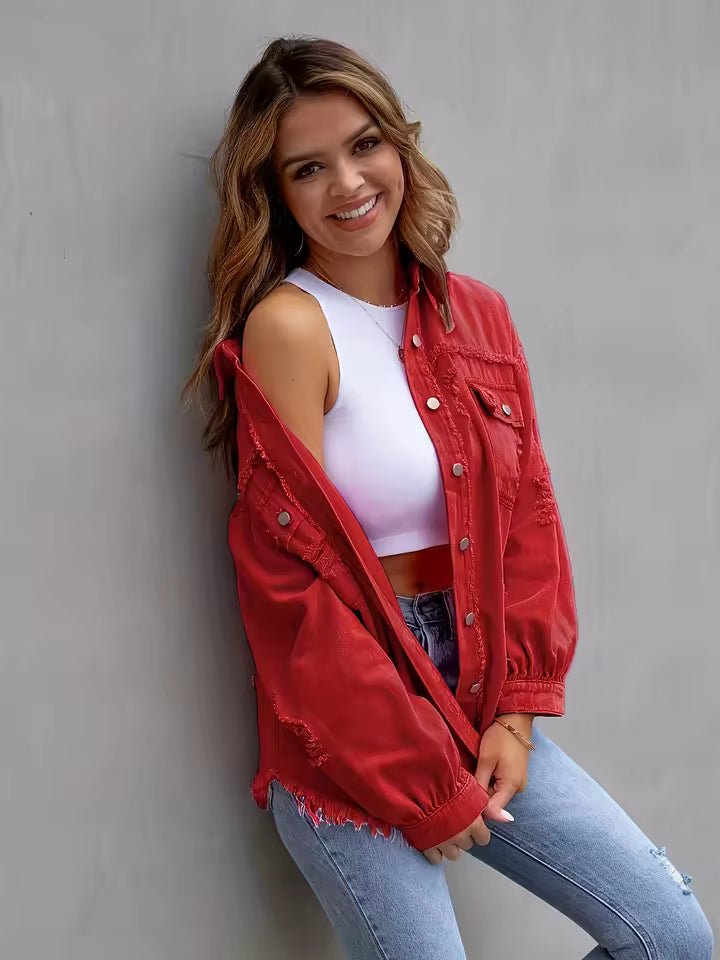 Casual Cross-Border Single Breasted Button Street Wear Denim Jacket