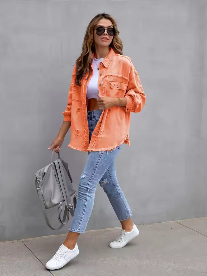 Casual Cross-Border Single Breasted Button Street Wear Denim Jacket