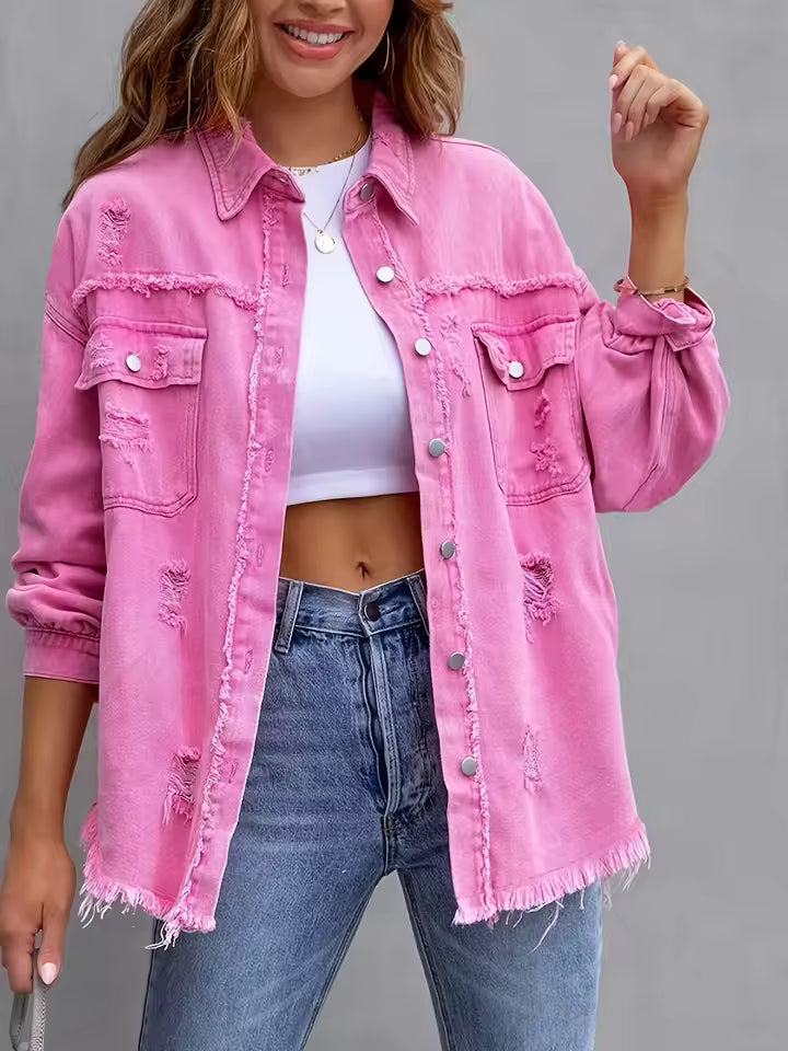 Casual Cross-Border Single Breasted Button Street Wear Denim Jacket