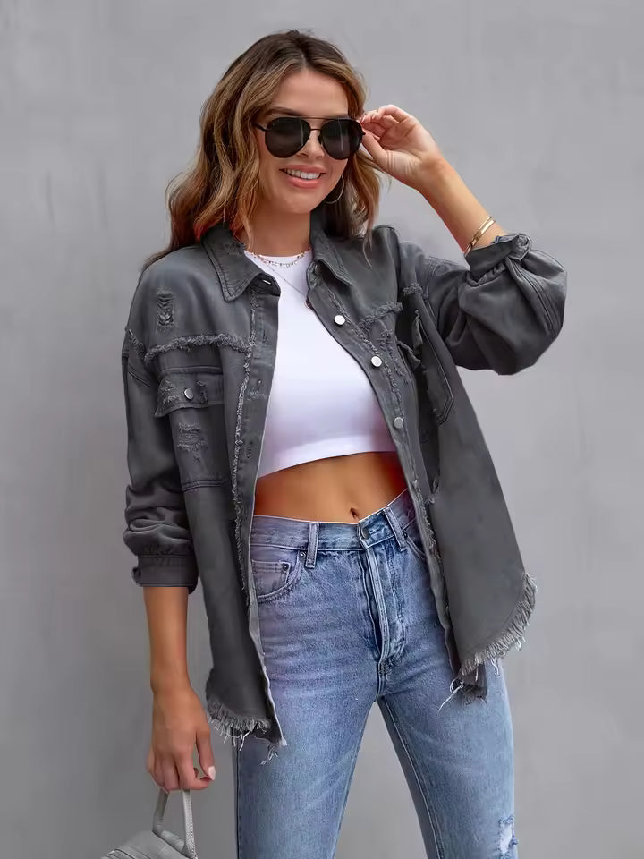 Casual Cross-Border Single Breasted Button Street Wear Denim Jacket
