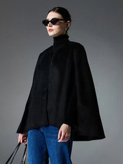 Casual Designed Neckline Butterfly Long Sleeve Daily Casual Poncho Cape