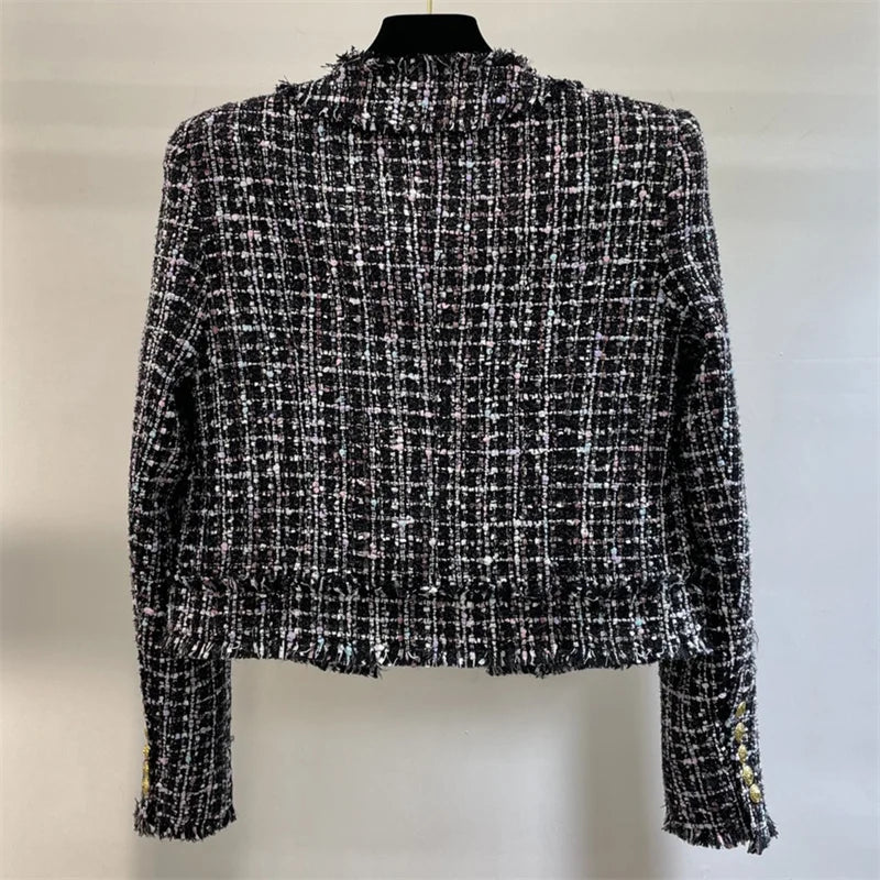 Casual Double breasted Metal button decoration slim fit long sleeved outerwears jacket