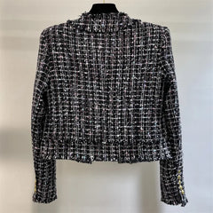 Casual Double breasted Metal button decoration slim fit long sleeved outerwears jacket