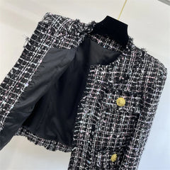 Casual Double breasted Metal button decoration slim fit long sleeved outerwears jacket