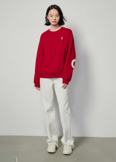 Casual Embroidery Long Sleeve O Neck Loose Hoodies