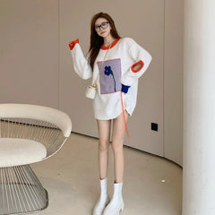 Casual Full Sleeve O-Neck Loose Sweater