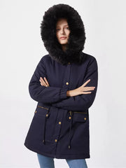 Casual High Collar Pockets Long Sleeve Natural Waist Jacket Outerwear