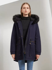 Casual High Collar Pockets Long Sleeve Natural Waist Jacket Outerwear