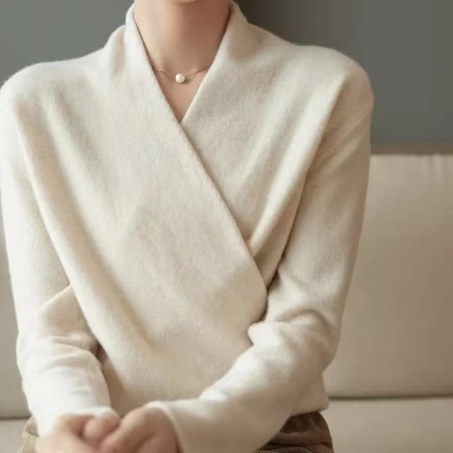 Casual Knitted Pullover V-Neck Cashmere Loose Sweater
