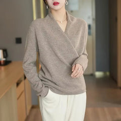 Casual Knitted Pullover V-Neck Cashmere Loose Sweater