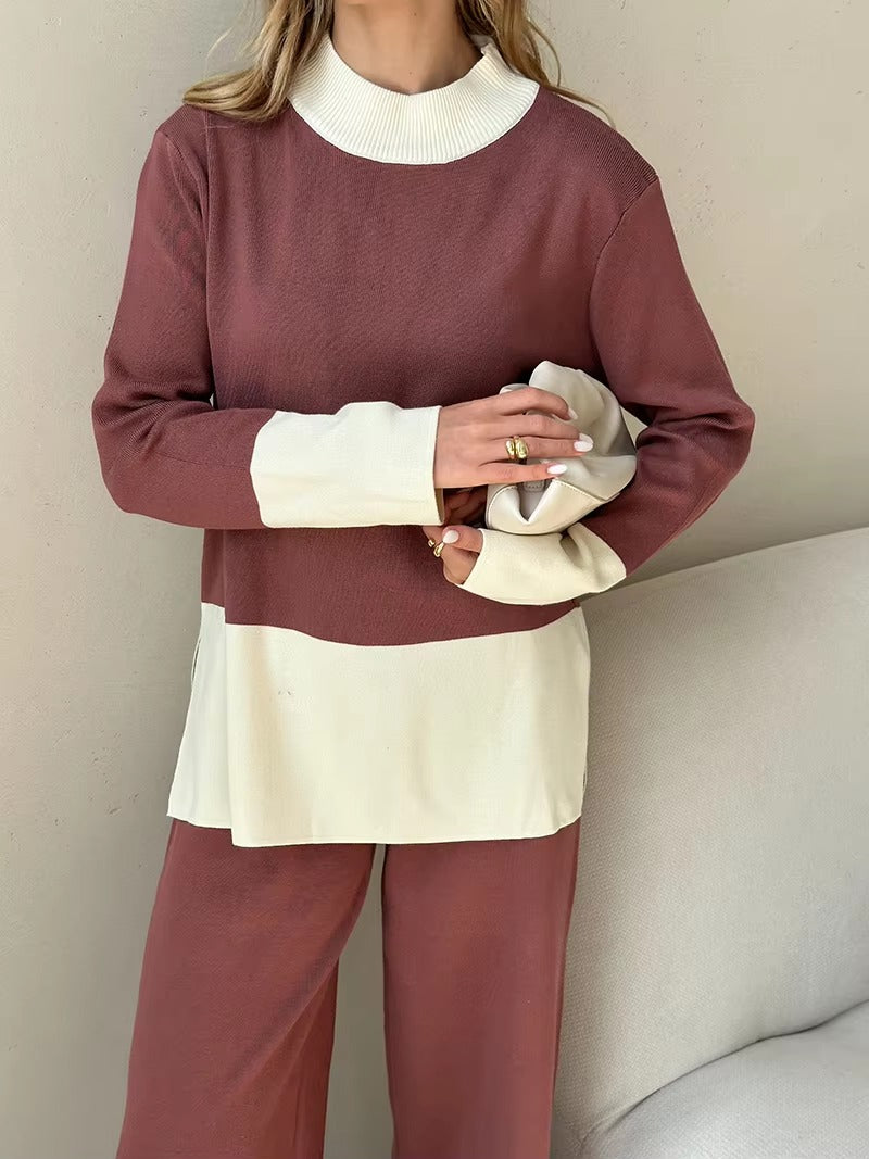 Casual Knitted Sweater Matching Sets Two Piece Set