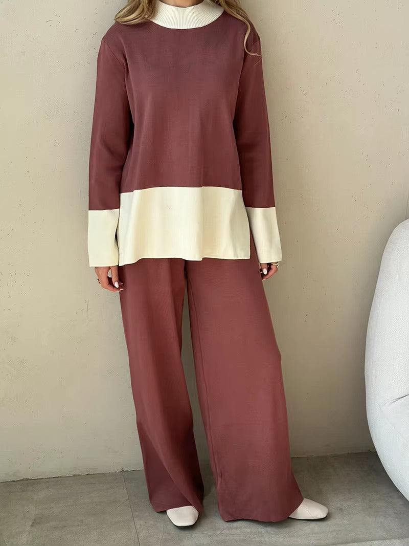 Casual Knitted Sweater Matching Sets Two Piece Set