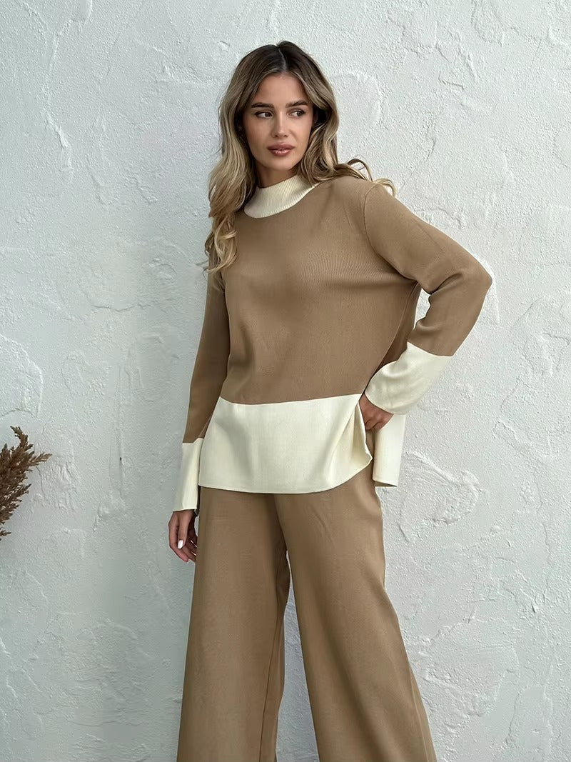 Casual Knitted Sweater Matching Sets Two Piece Set