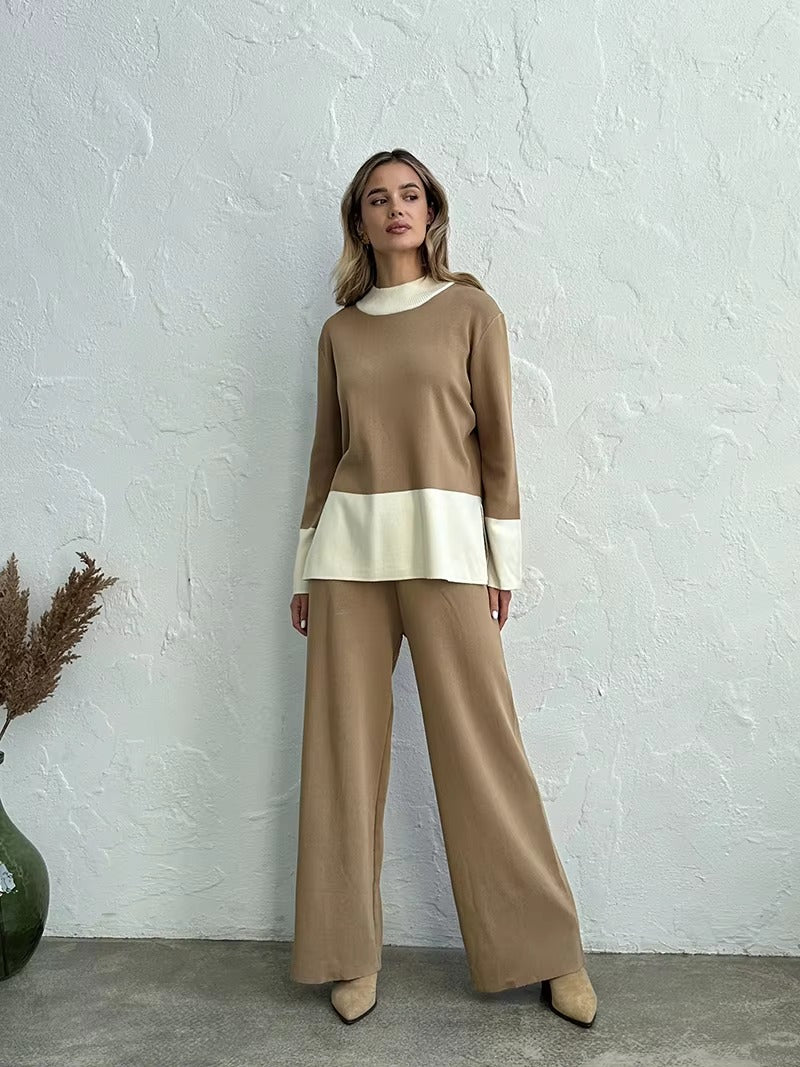 Casual Knitted Sweater Matching Sets Two Piece Set