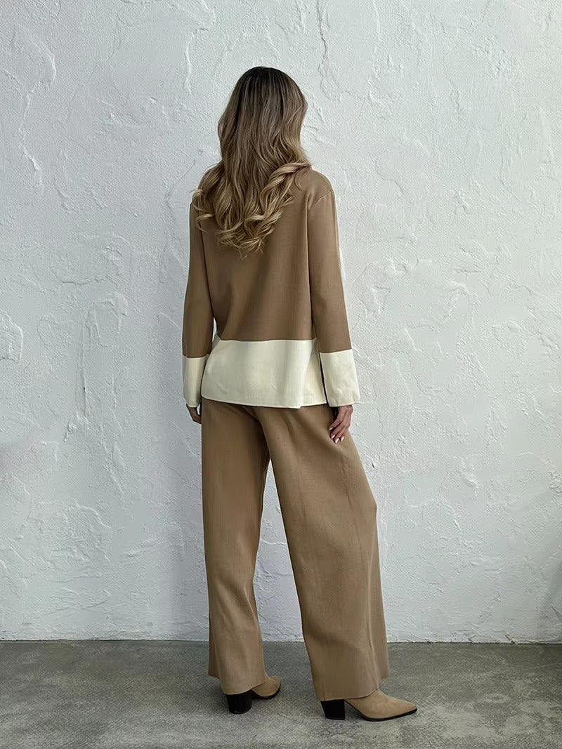 Casual Knitted Sweater Matching Sets Two Piece Set