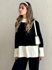 Casual Knitted Sweater Matching Sets Two Piece Set