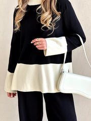 Casual Knitted Sweater Matching Sets Two Piece Set