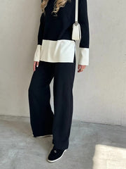 Casual Knitted Sweater Matching Sets Two Piece Set