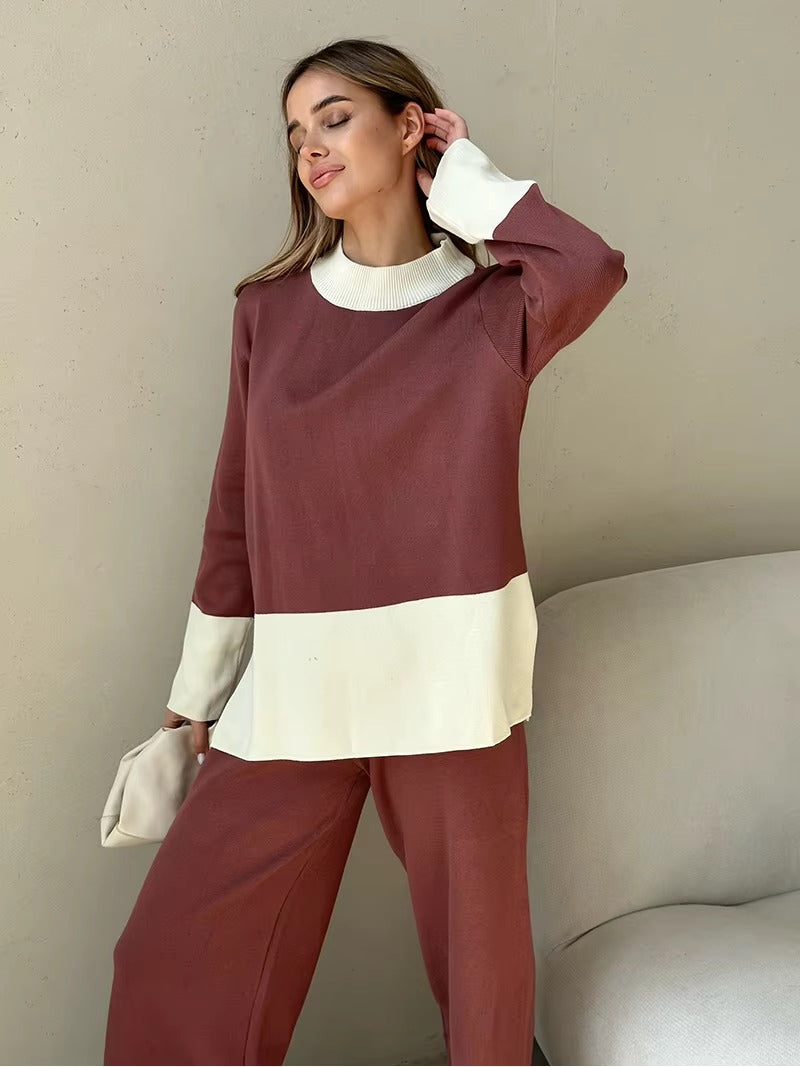 Casual Knitted Sweater Matching Sets Two Piece Set