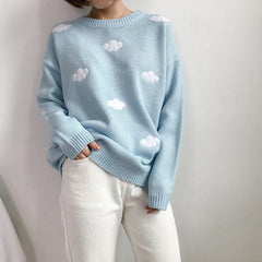 Casual Knitting Fashionable Pullovers O-Neck Sweaters