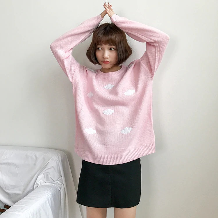 Casual Knitting Fashionable Pullovers O-Neck Sweaters