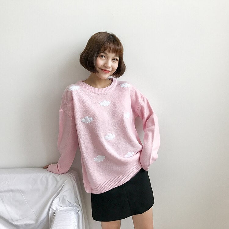 Casual Knitting Fashionable Pullovers O-Neck Sweaters