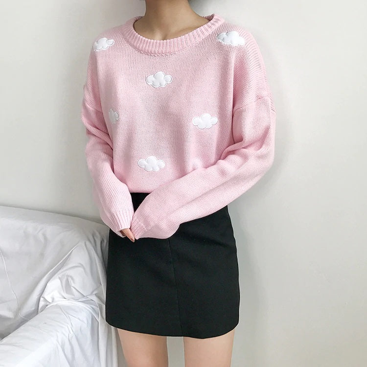 Casual Knitting Fashionable Pullovers O-Neck Sweaters
