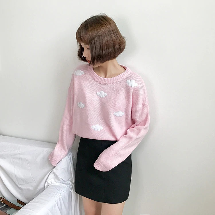 Casual Knitting Fashionable Pullovers O-Neck Sweaters