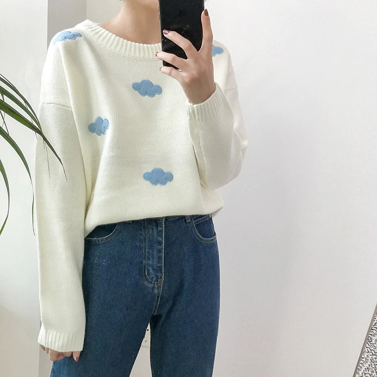 Casual Knitting Fashionable Pullovers O-Neck Sweaters