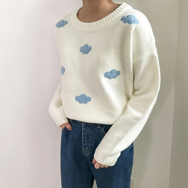 Casual Knitting Fashionable Pullovers O-Neck Sweaters