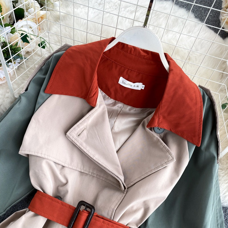 Casual Long Sleeve Double Breasted Street Wear Short Coat Outwear