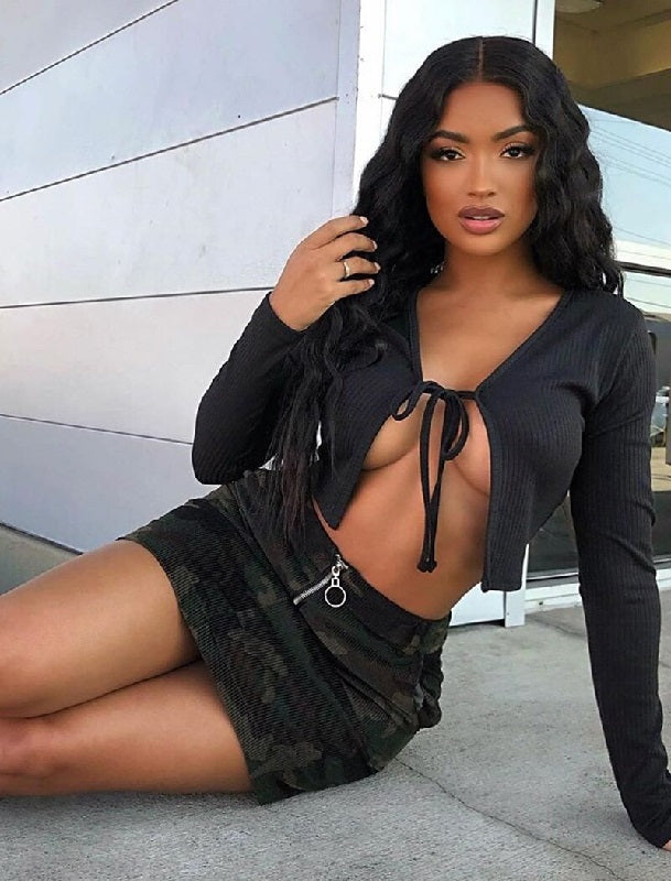Casual Long Sleeve Knitted V Neck Cardigan Sweater
