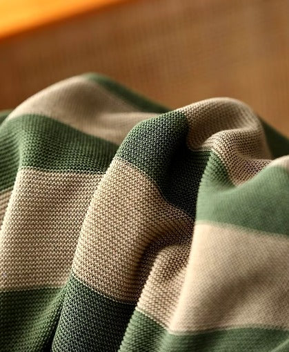 Casual Long Sleeve Loose Hooded Pullover Stripe Sweater Top