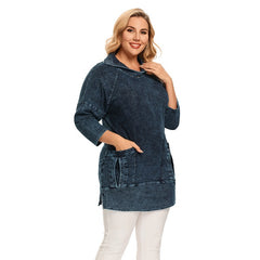 Casual Long Style Slim Stretch Knitted Denim Jacket