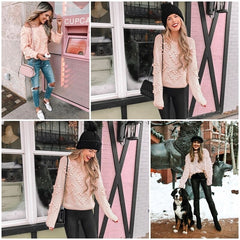 Casual O-Neck Long Sleeve Sweaters