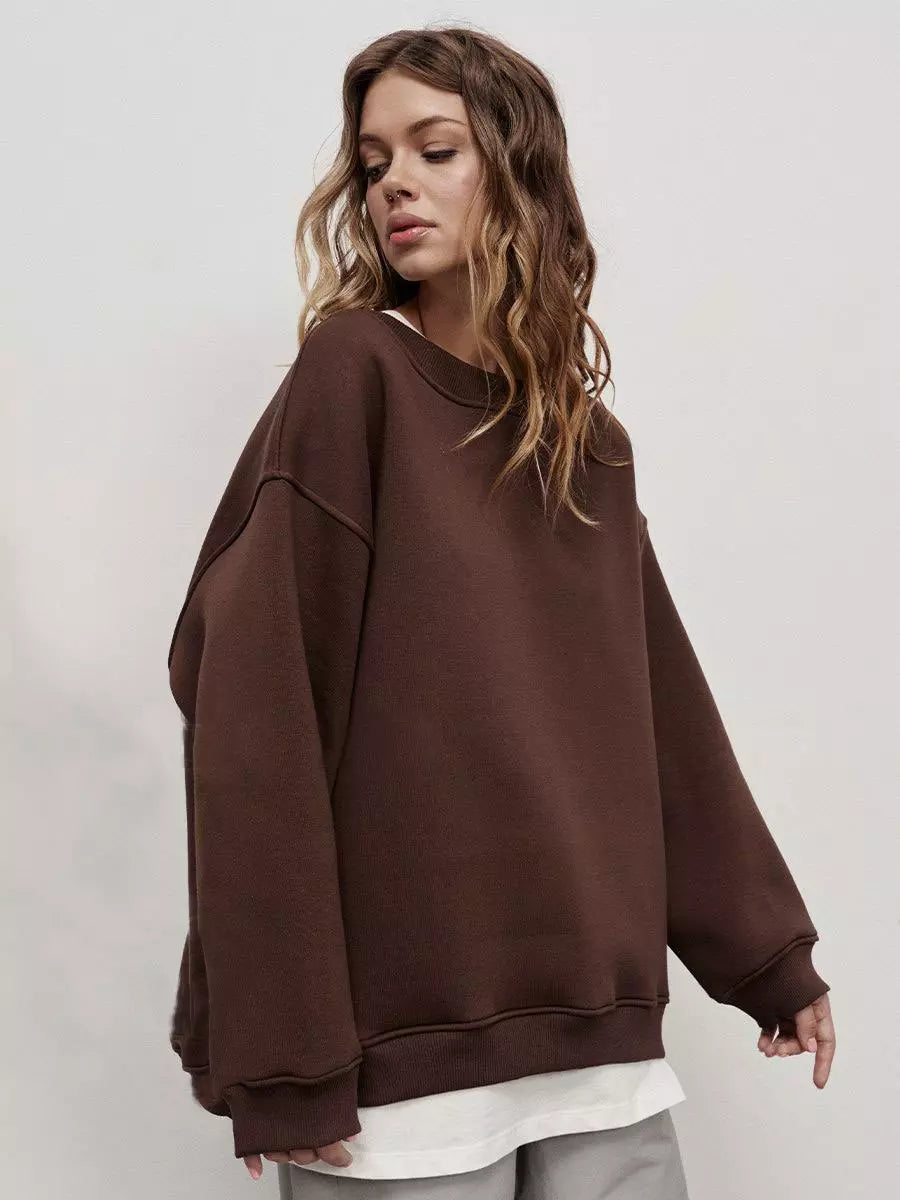 Casual Oversized Crewneck Sweatshirt  Top