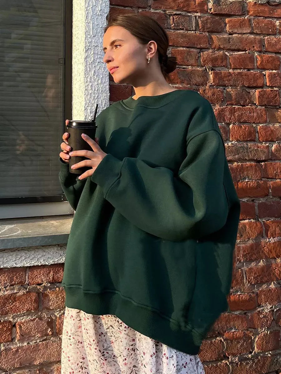 Casual Oversized Crewneck Sweatshirt  Top