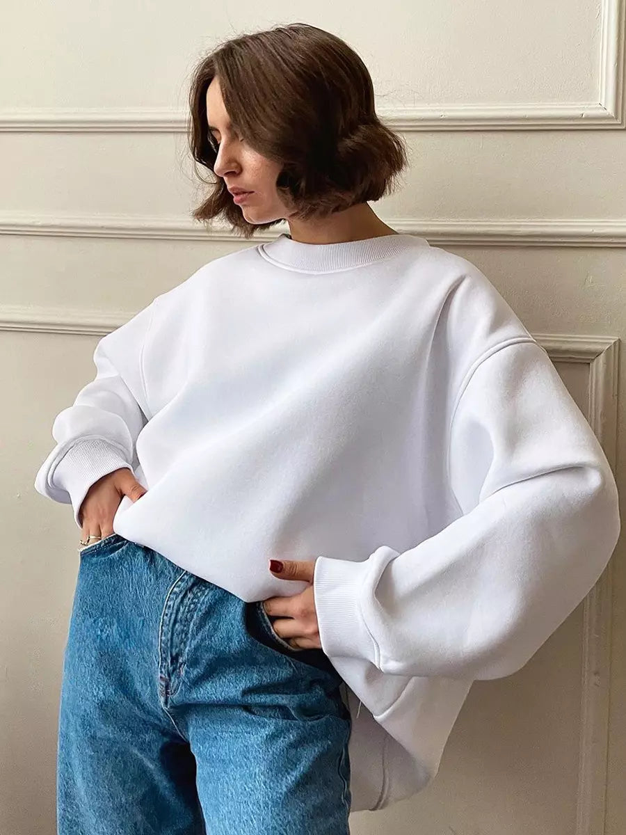 Casual Oversized Crewneck Sweatshirt  Top