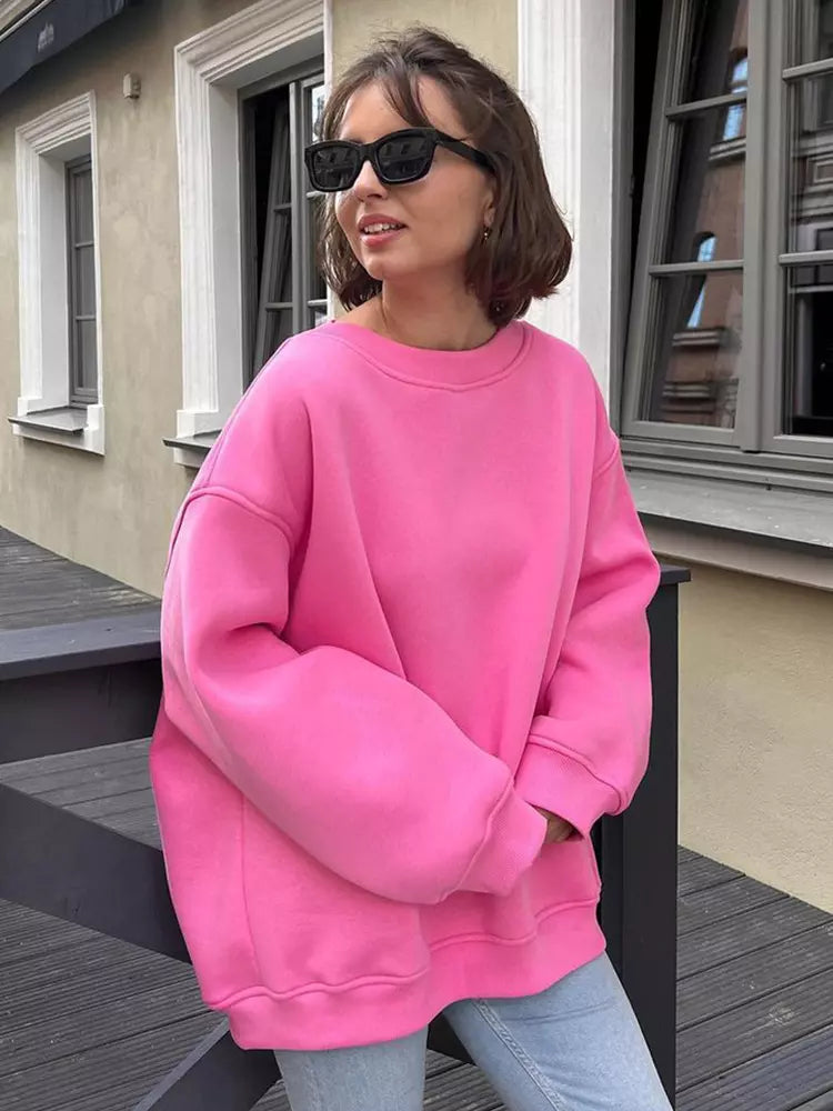 Casual Oversized Crewneck Sweatshirt  Top