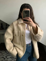 Casual Pockets Long Sleeve Jacket