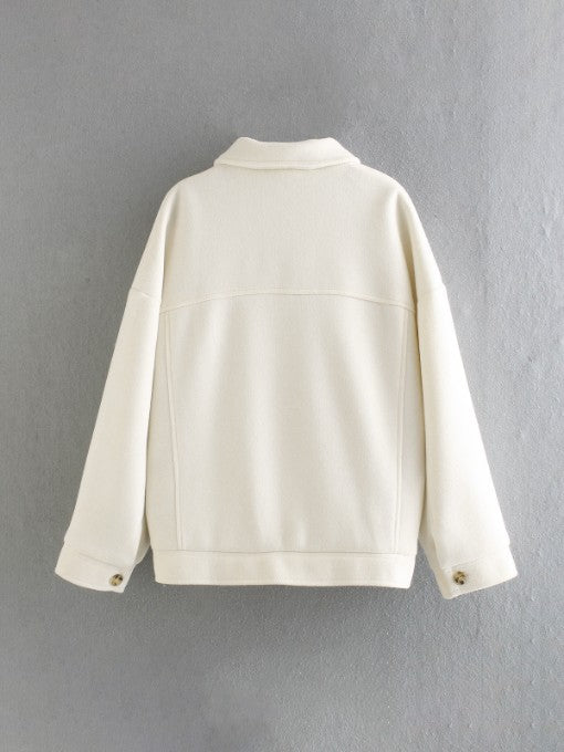 Casual Pockets Long Sleeve Jacket