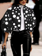 Casual Printed Zipper Fly Long Sleeve Jackets Streetwear