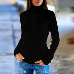 Casual Pullover Turtleneck Knitted Cashmere Sweater
