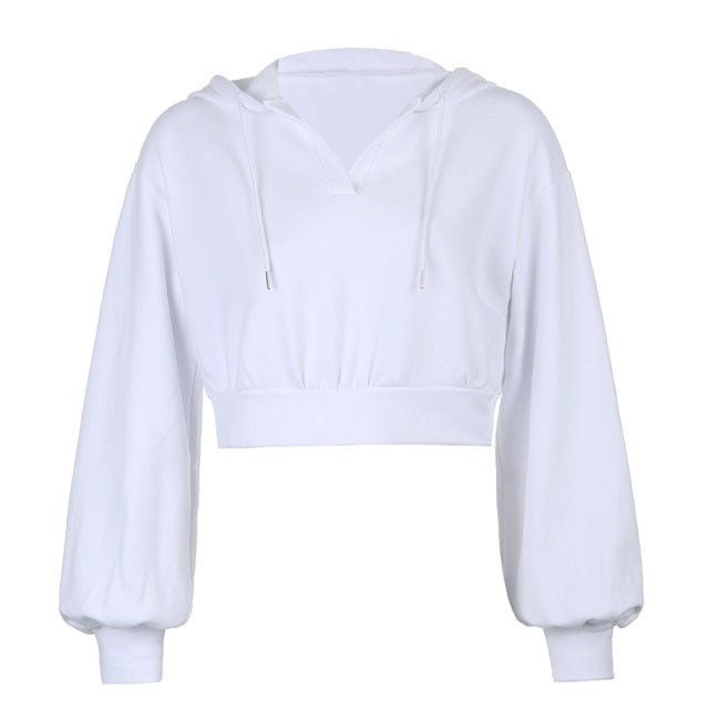 Casual Pullovers Cropped Hoodies Long Sleeve Sweatshirt Gothic Jacket Top