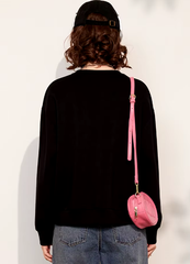 Casual Round Neck Long Sleeve Drop Shoulder Loose Sweatshirt