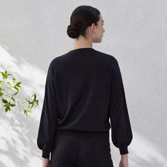 Casual Solid Beading Full Sleeve Clothing Silk Wool Knitted Sweater
