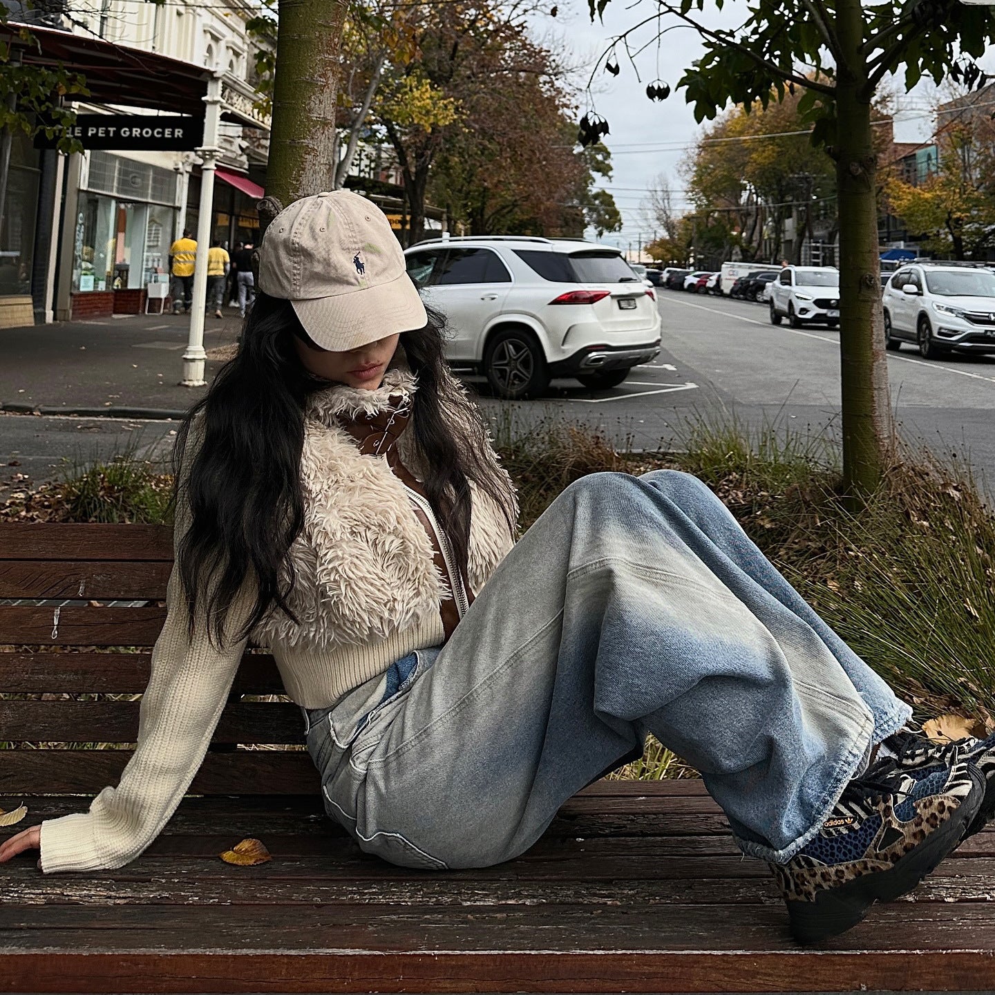 Casual Splicing With Leather Lamb Wool Street Style Jacket